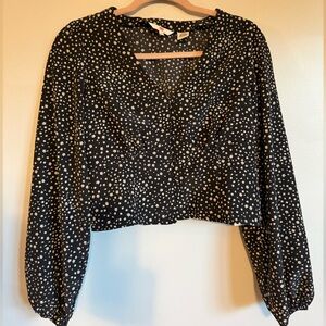 Levi's Black and White Floral Blouse